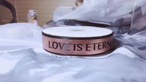 China Customized Print Satin Grosgrain Ribbon with Logo For Wrapping Decoration Garment factory