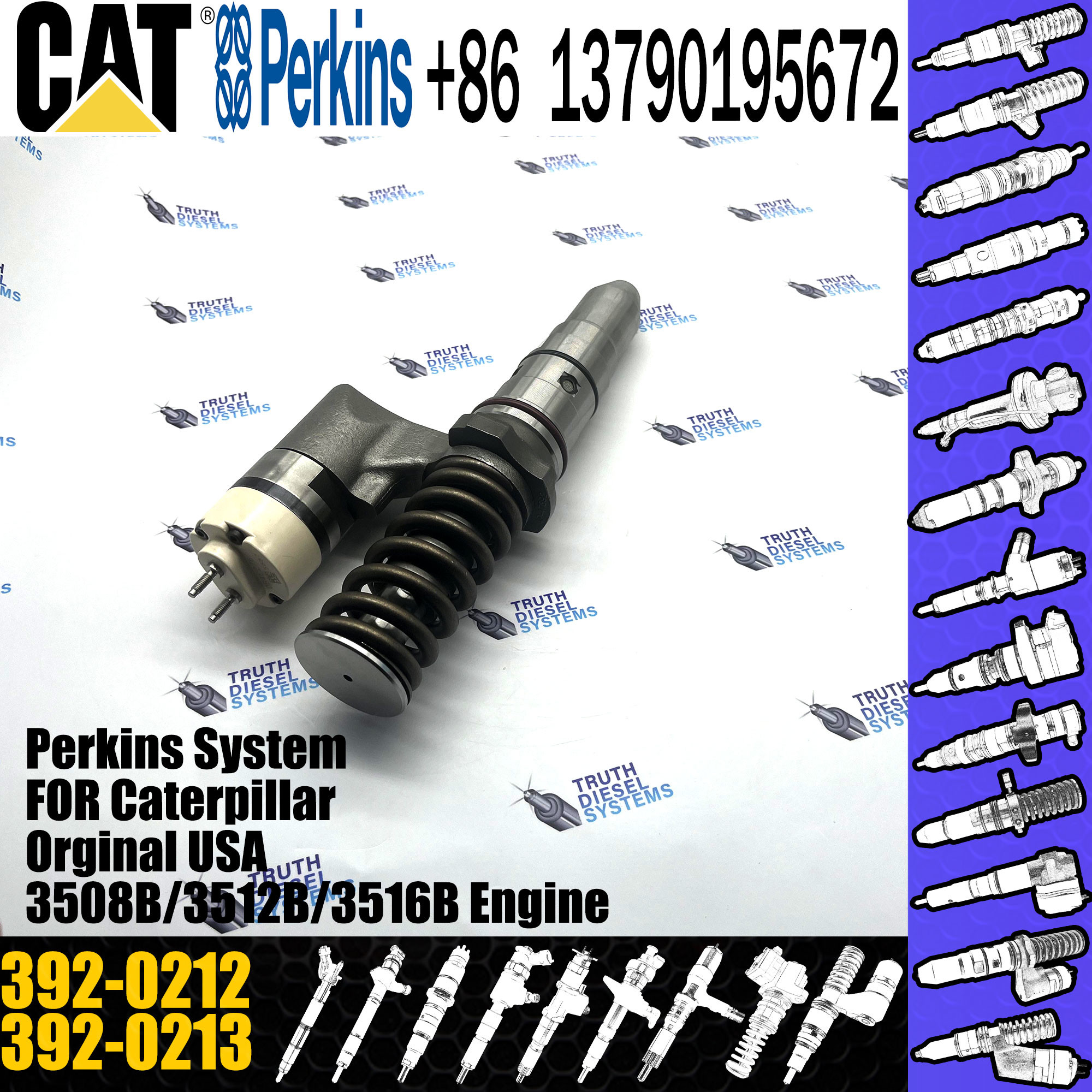 Remanufactured Injector 250-1303 392-0213 392-0212 FOR engine 994D 793C/793D