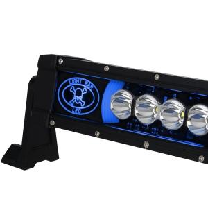 China 19 Inch LED Blue Backlight Car Light Bar 60W 4800Lm Spot Beam Lamp Waterproof factory
