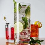 Straight Side Glass Drinking Glasses 340ml 12oz Great For Patio / Poolside