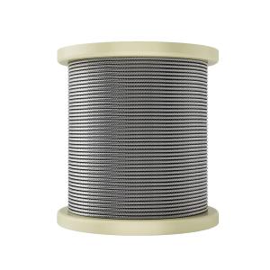China 1/8 T304 Stainless Steel Aircraft Cable Railing Wire Rope for Cable Railing Kits 500m 1000m per Reel Cranes OEM Accepted factory