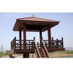 Lightweight WPC Gazebo Waterproof Outdoor Wood Gazebo Brown Color