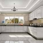 Modern Kitchen Furniture Customized Durable Faucet Wall Cabinets Lacquer