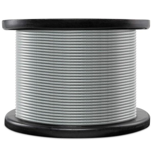 Steel Plastic Grade 7x7 3/32" x 3/16" PVC Coated Galvanized Wire Rope for