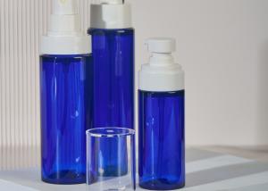 China Blue Color Thick Wall Eye Serum Plastic Bottle With Lotion Pump 30ml 50ml factory