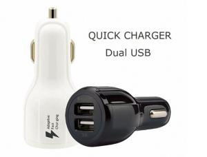 China Dual USB Port Fast Car Charger 5V / 3.1A Built - In IC Chip / Safety Fuse factory