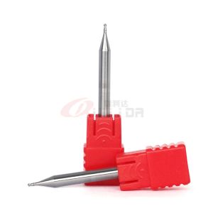 China Cnc 2 Flute End Mill Aluminum 1mm Ball Nose HRC50 on sale