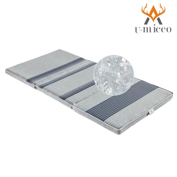 China Lightweight Airfiber Portable Trifold Mattress Easy To Storage factory