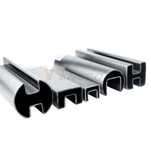 China Single Slot 201 304 316 Stainless Steel Welded Tube Double Groove Round Square Rectangular Oval Inox Special Shaped factory