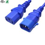 Black US Power Extension Cord , 10A 15A 125V 250V 18AWG Computer Power Cord