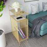 Bedside Waterproof 32x23x70cm Steel Book Rack Floor Standing