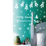 Bell Snowflake Christmas Wall Stickers Removable PMS/CMYK Colour Eco - Friendly