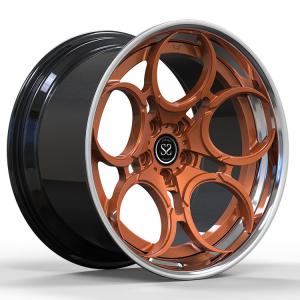 China 350z Polish Lip 2 Piece Forged Wheels Staggered 21 Inch Sport Car Rims 5x114.3 factory