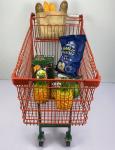 210L European Type Lightweight Shopping Trolley Commercial Shopping Carts With