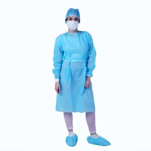 China Fluid Resistant 35GSM PE PP Disposable Surgical Isolation Gown factory