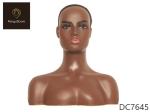 Full Bust Bald Mannequin Head With Shoulders 53cm Head Circumference