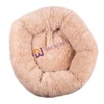 Donut Round Plush Dog Bed Anti Anxiety Cozy Calming Soft Luxury Pet Bed