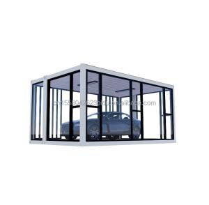 China Customized Color 20ft Container Car Exhibition Hall Prefabricated House Folding Aluminum Alloy Tempered Glass Mobile Shop factory