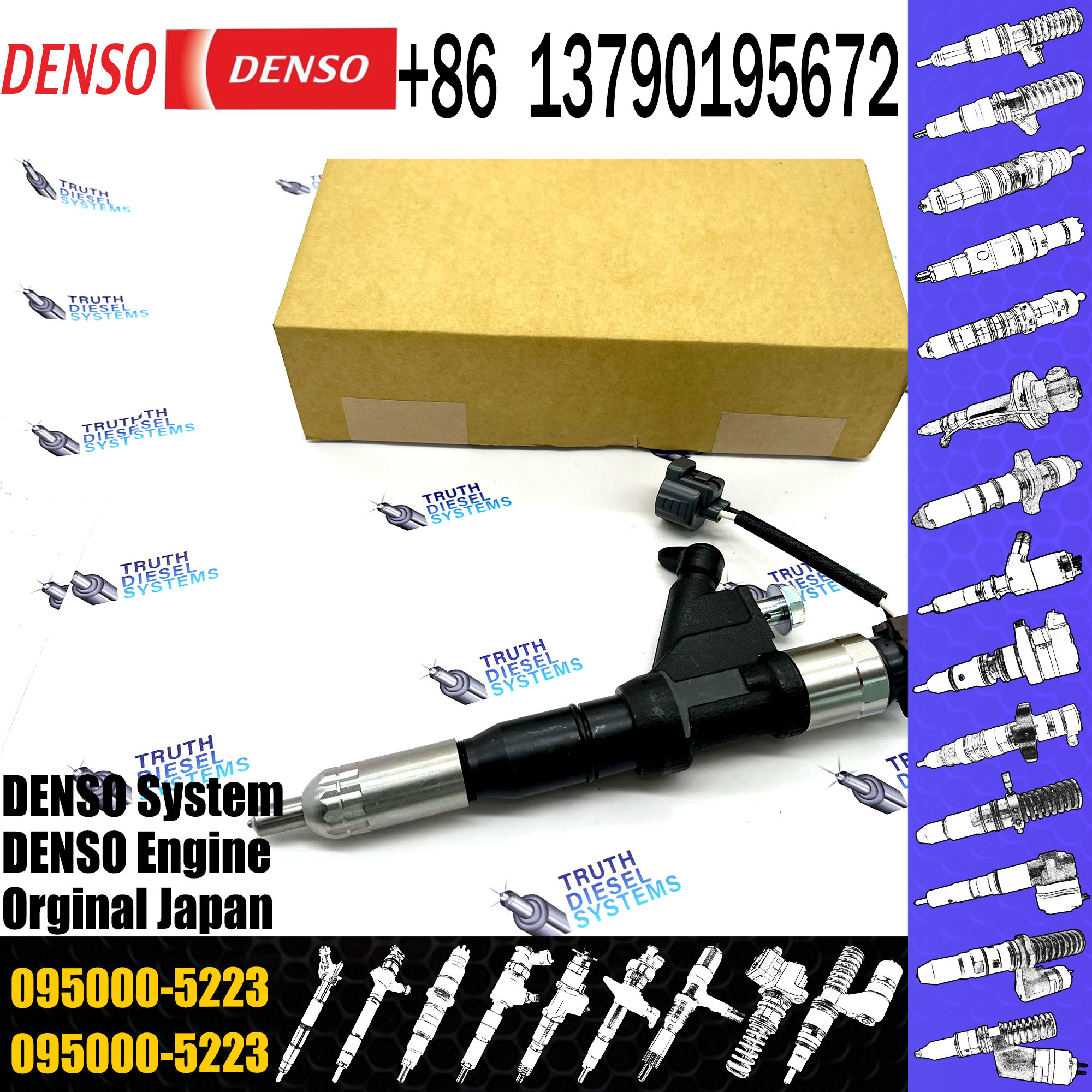 095000-5223 Common Rail Injector 095000-5223 For HINO E13C 700 Series 23670-E0340 23670-E0341
