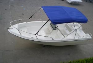 China Deep Sea Fishing Boats Move Smoothly , 5m Long 4 Man Pontoon Boat For Fishing Fields factory