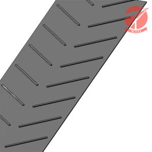 China Customizable Patterned Rubber Solid Woven Chevron Conveyor Belt factory