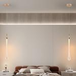 Raindrop Golden Single Head Small Chandelier Luxury Copper Glass Led Hanging