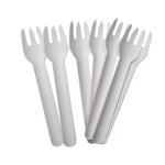 Odorless Nontoxic Disposable Paper Forks , Restaurants Disposable Serving
