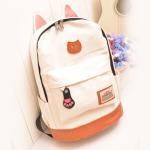 The new canvas backpack ear fashion bag for student