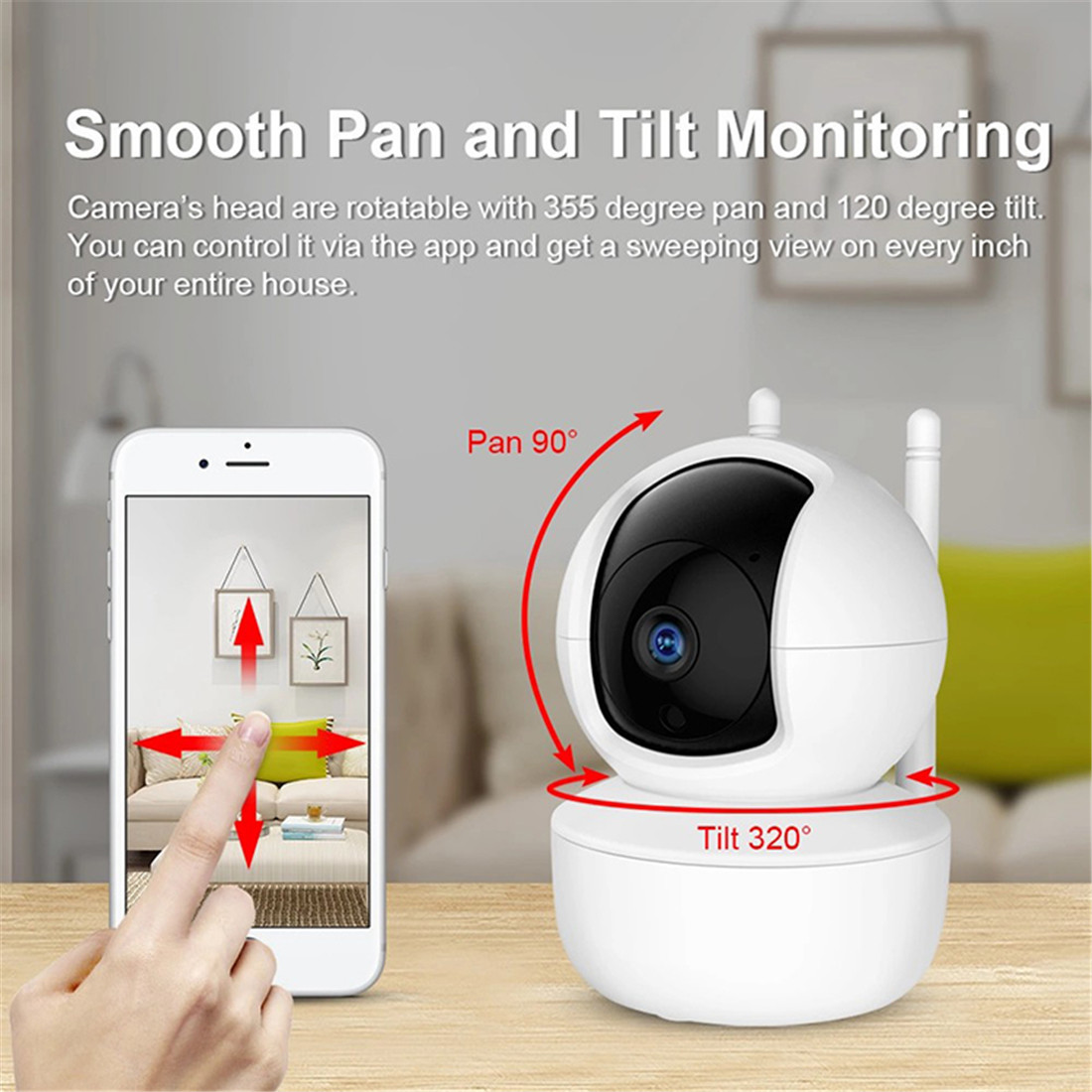 Unistone 2MP Indoor Wireless Smart Wi-Fi PTZ Camera(US-IW204)