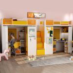 Hotel Furniture Metal Single Double Student Iron Dormitory Bed with Wardrobe and