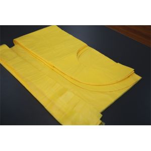 Yellow / Blue Disposable Chef Aprons , HDPE LDPE Embossed Textured Apron