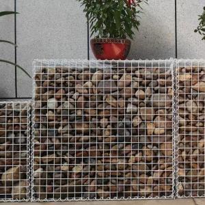 China 2.0mm-4.0mm Wire Gauge Galvanized Welded PVC Coated Rock Gabion Basket for Landscaping factory