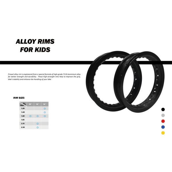 KTM and More Red Color 10" 12" 14" Inch Motorcycle Alloy Wheel Rims for Kids Bikes