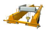 Industrial Double Girder Overhead Bridge Crane With Wire Rope Hoist