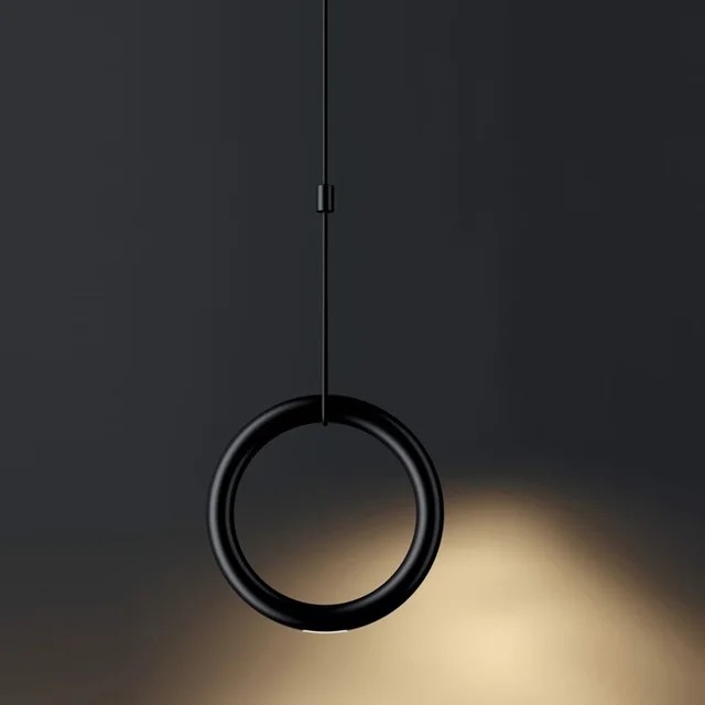 Italian Designer Metal Circular Ring Lamp Restaurant Bar Studio Creative Ring Pendant Lamp(WH-AP-598)