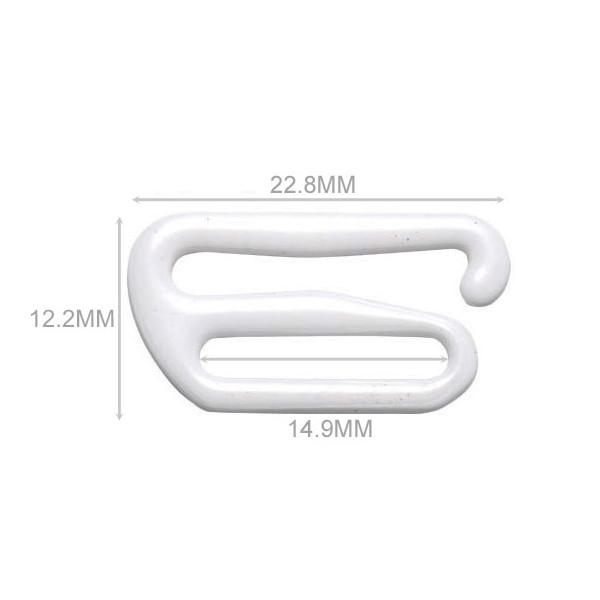 Lingerie Bra Strap Slide Hook 14.9mm , Bra Strap Adjuster Clips For Corset