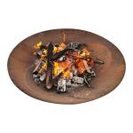 Rustic Red 150cm Corten Steel Fire Pit Bowl Wood Burning 1.5m