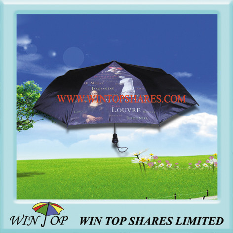 China 3 Folds Art Umbrella with Printing(WT5068) factory