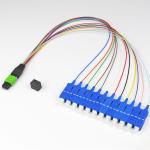 2m 8 Core Single Mode MTP LC Fiber Breakout Cable