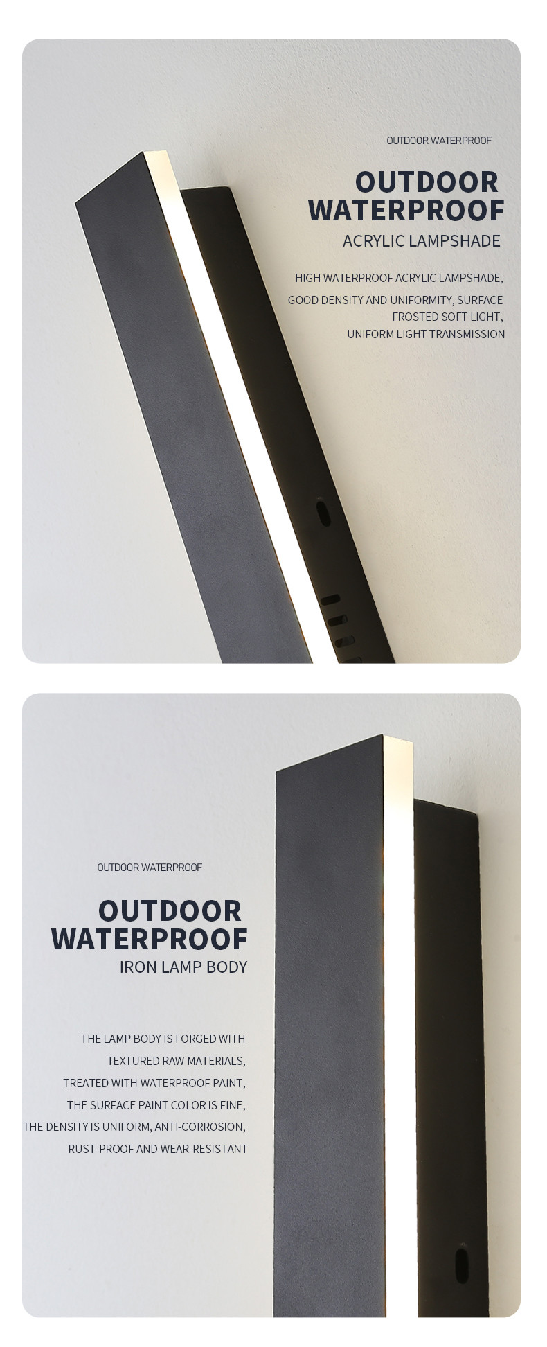 30w 38w 45w 60w 70w Outdoor Waterproof LED Wall Lights For Bedroom