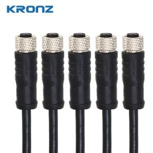 China IP67 Pre Assembled M8 Sensor Connector With 15m PA / Black Cable Black Housing factory
