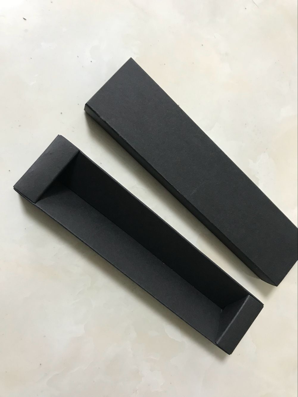Cheap black cardboard paper packaging box drawer box for pen packaging