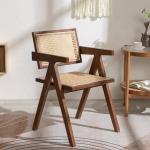 OEM Service Accepted Dining Room Furniture Designer Nordic Solid Wood Rattan