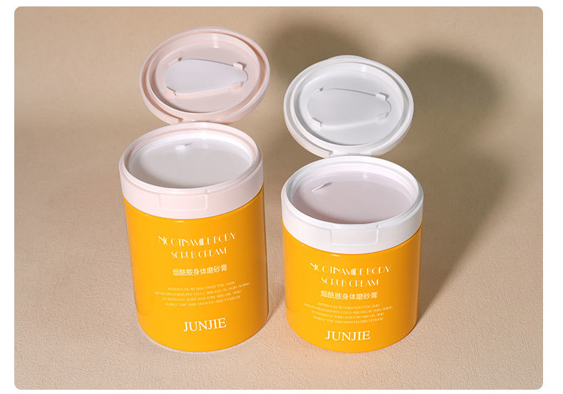 Factory Eco-friendly PET Cosmetic Lotion Jar Customizable For Cotton Pad Body Lotion 250ml To 700ml Body Scrub Jar Set