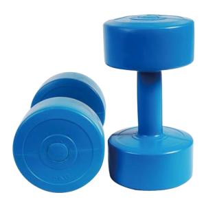 China Bodybuilding Equipment Color Round Head Cement Vinyl Dumbbells For Weight Lifting factory