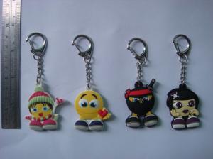 China customized logo rubber pvc keychain, Specter logo souvenir rubber keycharm, promotion gifts rubber pvc key holder factory