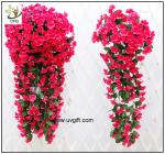 UVG artificial flowers wholesale hanging silk violet wreath for wedding flower