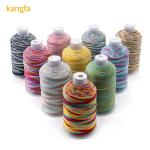 250g Multicolor Rainbow Thread 100% Polyester For Weaving Crafts Domestic Sewing
