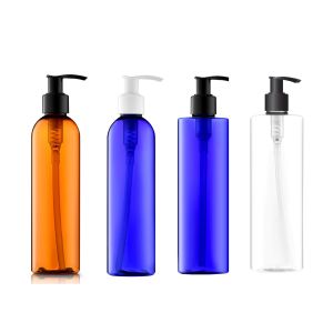 China Blue Orange Plastic Cosmetic Bottles Non Spill Lotion Pump Bottle on sale