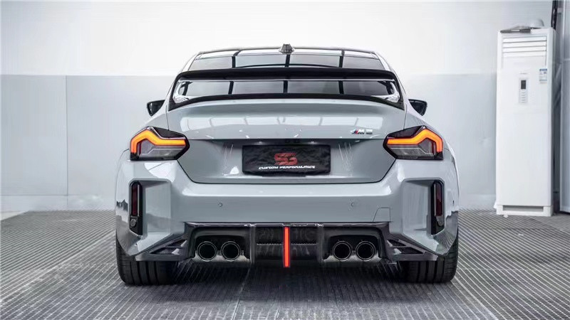 For BMW M2 G87 Carbon Fiber Body Kit M2 G87 Upgraded AE Style Carbon Fiber Front Lip Diffuser Spoiler Body Kit